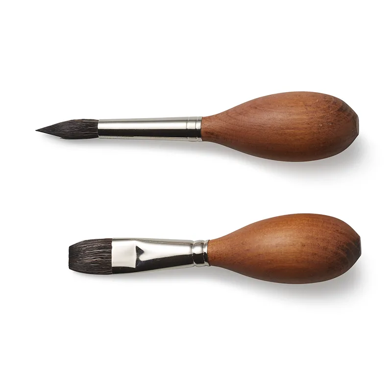 Paint Brush Synthetic Polecat Hair Egg-shaped Handle