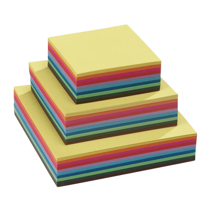 Ruudukujuline voltimispaber 12x12cm 250 lehte - 140 g - 10 erinevat värvi