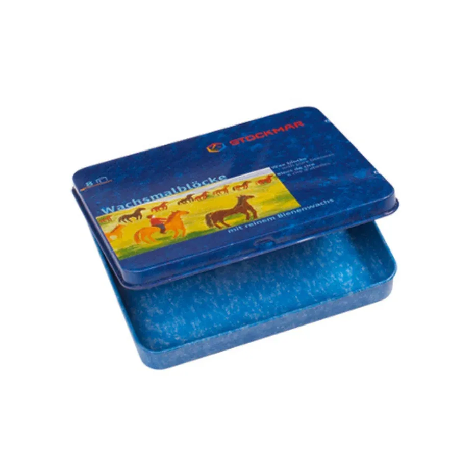 Stockmar Empty Tin for 8 Wax Crayon Blocks