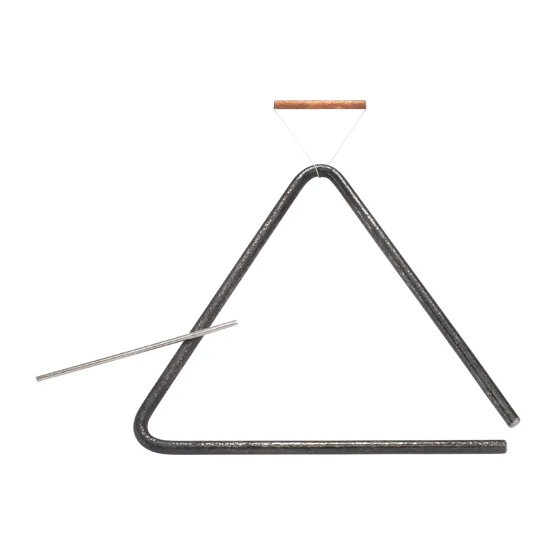 Choroi Triangular Set Iron Large Hammered w/ Beater &amp; Handle 14x36 mm