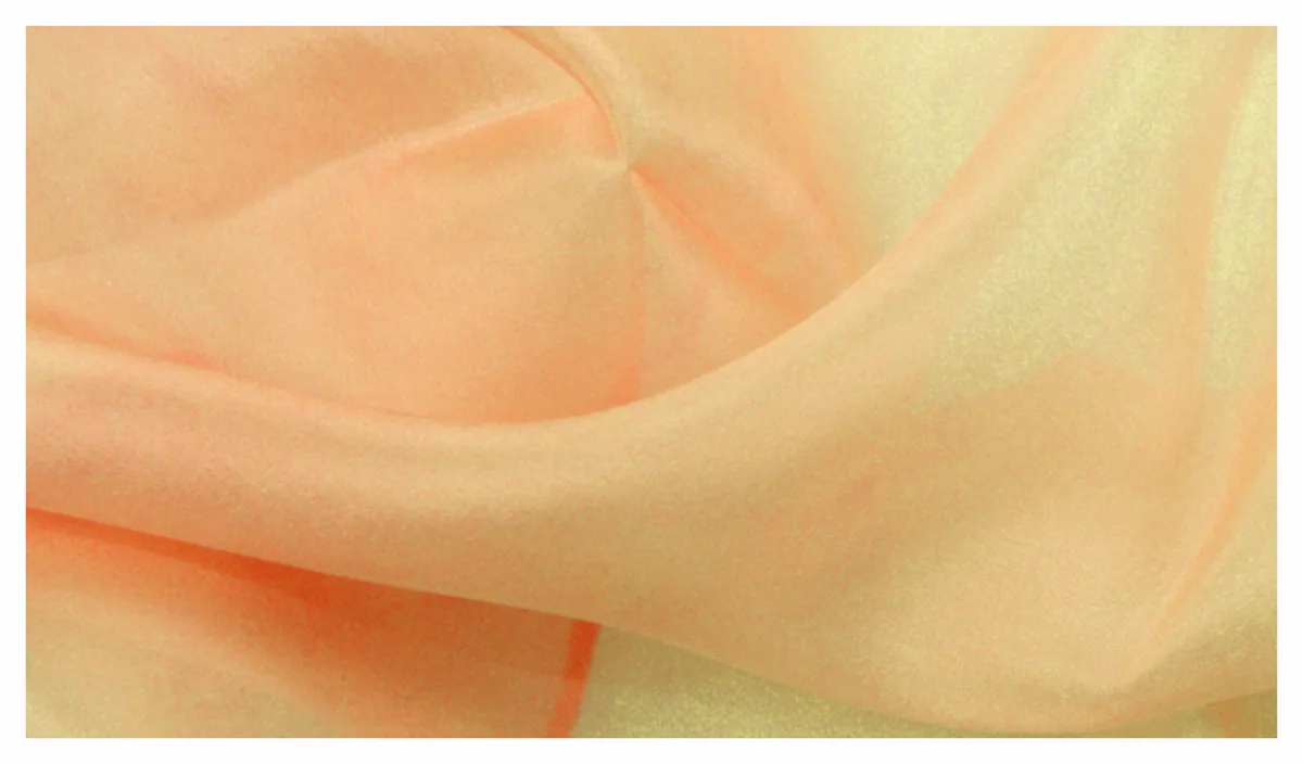 Filges Plant-dyed Hemmed Silk 92x92 cm - Apricot