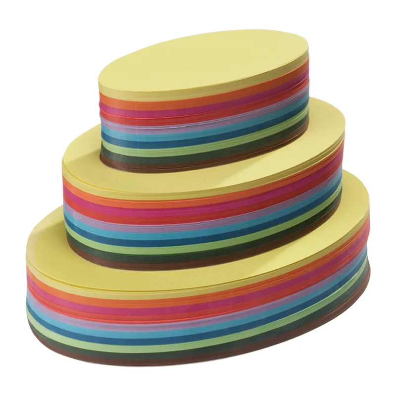 Ovaalne voltimispaber 20x20cm, 250 lehte – 140 g – 10 erinevat värvi