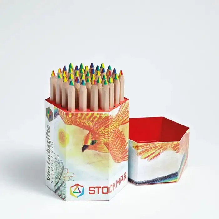 Stockmar Colored Pencils Hexagonal - 4 color- box of 37