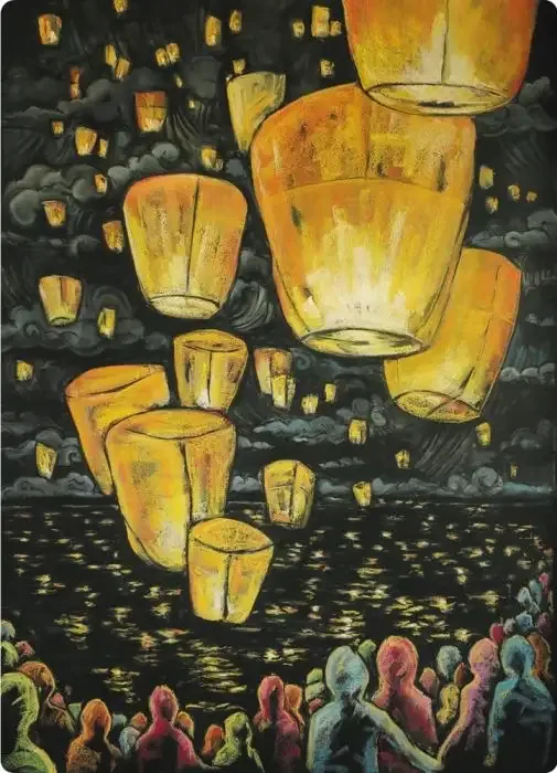 Chalkboard Art Poster - Wishing Light