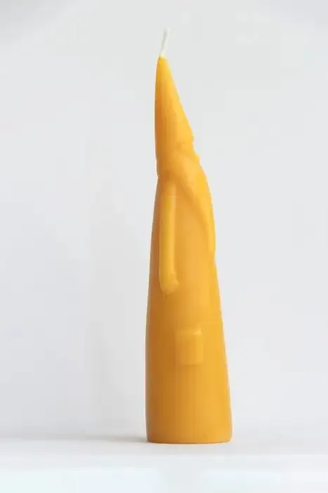 Dipam Beeswax Candle Santa ø 4.5 x 22 cm - KM2