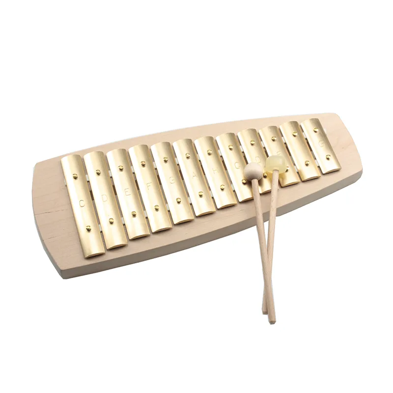Auris Glockenspiel Diatonic 12 Tone Straight/Brass KAD (Maple Wood w/ 2 Mallets Wood &amp; Rubber) Range: c'''-g'''' (KAD-012)