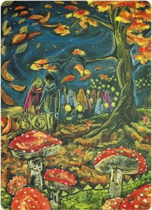 Chalkboard Art Poster - Autumn