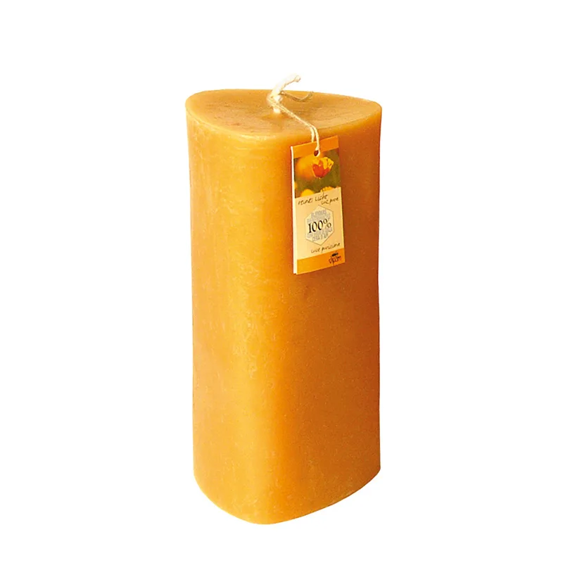 Dipam Candle Triangular w/ Structure ST7 170 x 90 mm 3 Pieces - Beeswax