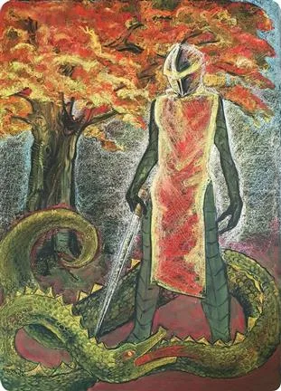 Chalkboard Art Poster - Taming The Dragon