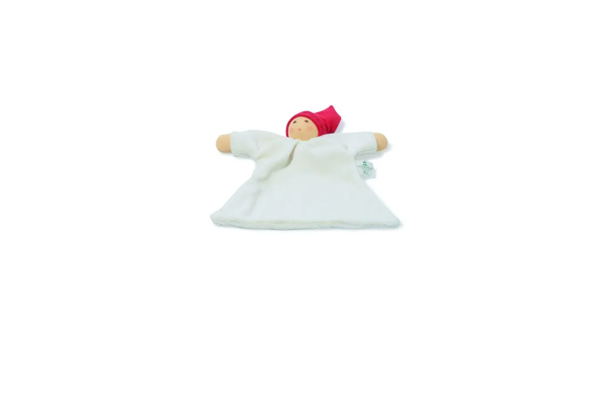 Nanchen Nuckel 21 cm — balta ar sarkanu cepurīti