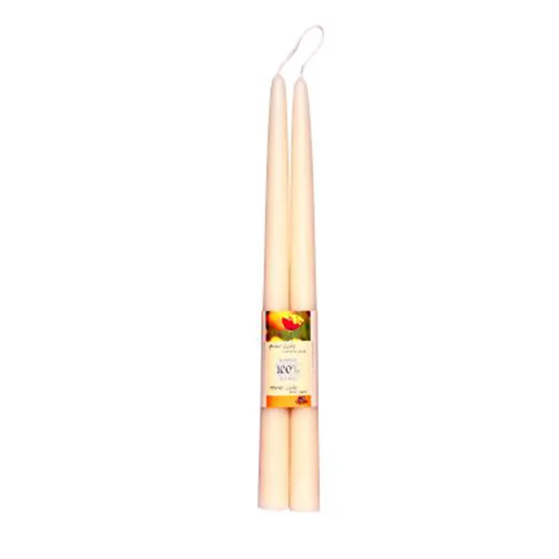 Dipam Beeswax Candles B3W 300x22 mm12 Pieces - Ivory