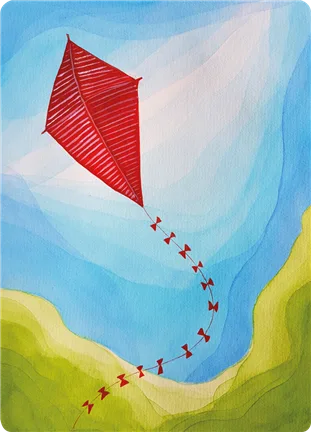 Postcards Kapitein Kalk - Kite