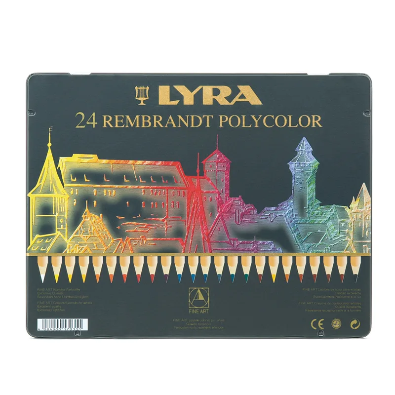 Lyra värvipliiatsid Rembrandt Polycolour metallkarbis - 24 erinevat värvi