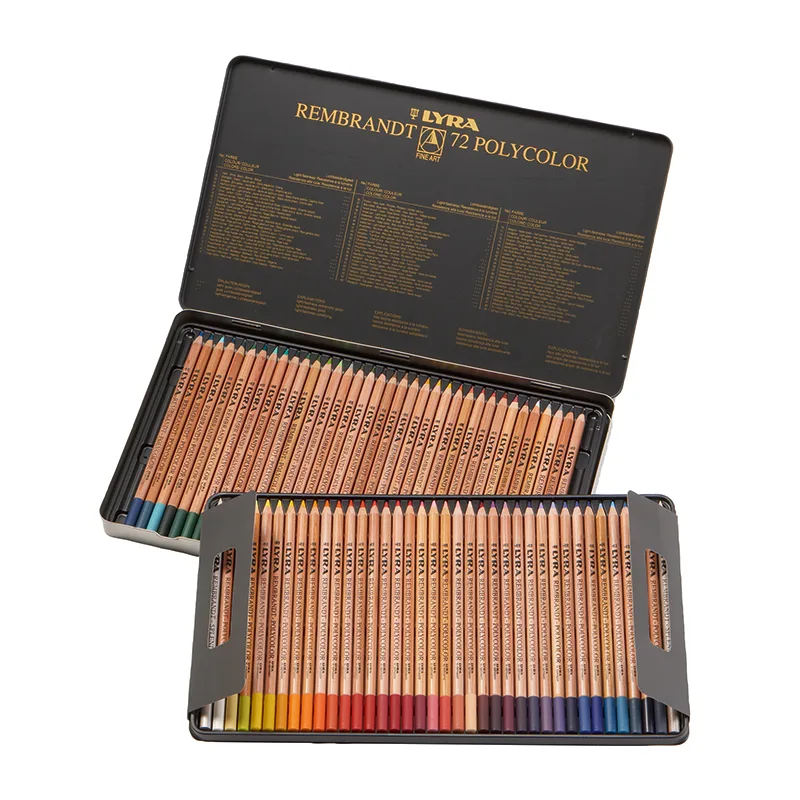 Lyra värvipliiatsid Rembrandt Polycolour metallkarbis - 72 erinevat värvi