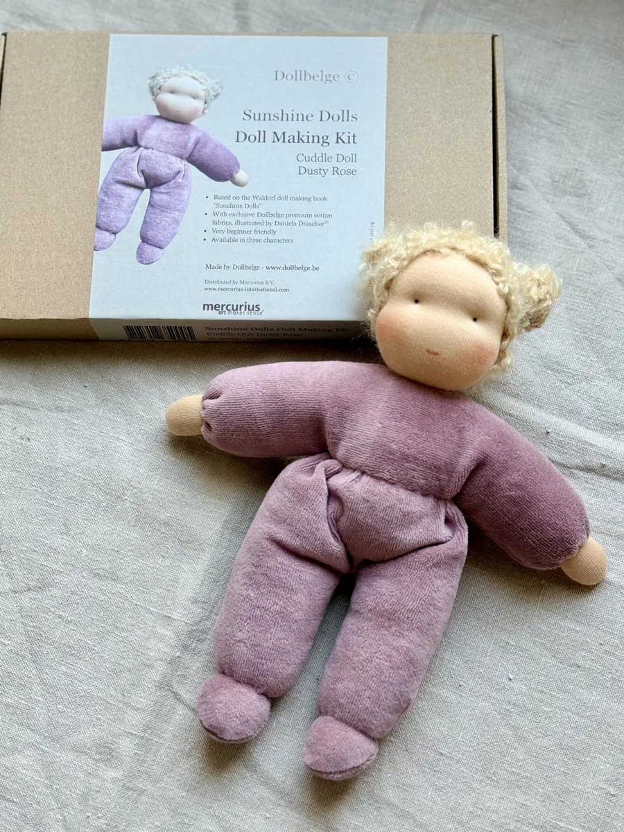 Dollbelge Sunshine nuku valmistamise komplekt – kaisunukk - tolmuroosa