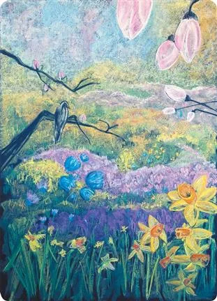 Chalkboard Art Poster - Spring